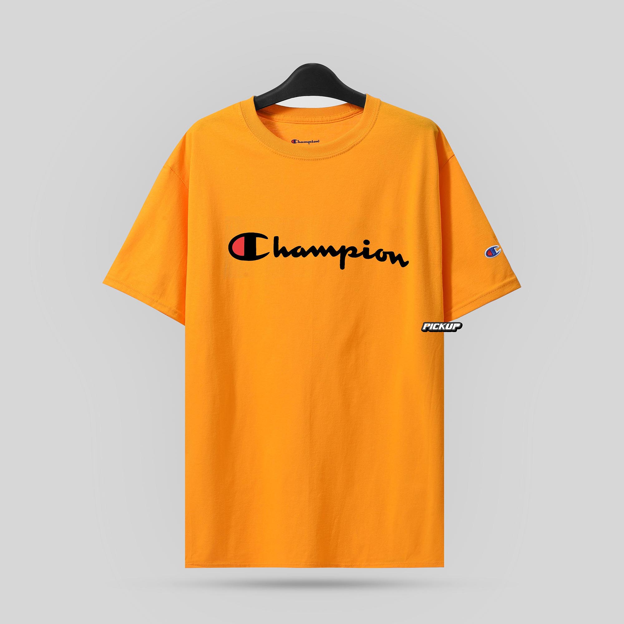Champion Tagless Tshirt ,Printed Logo - C Gold