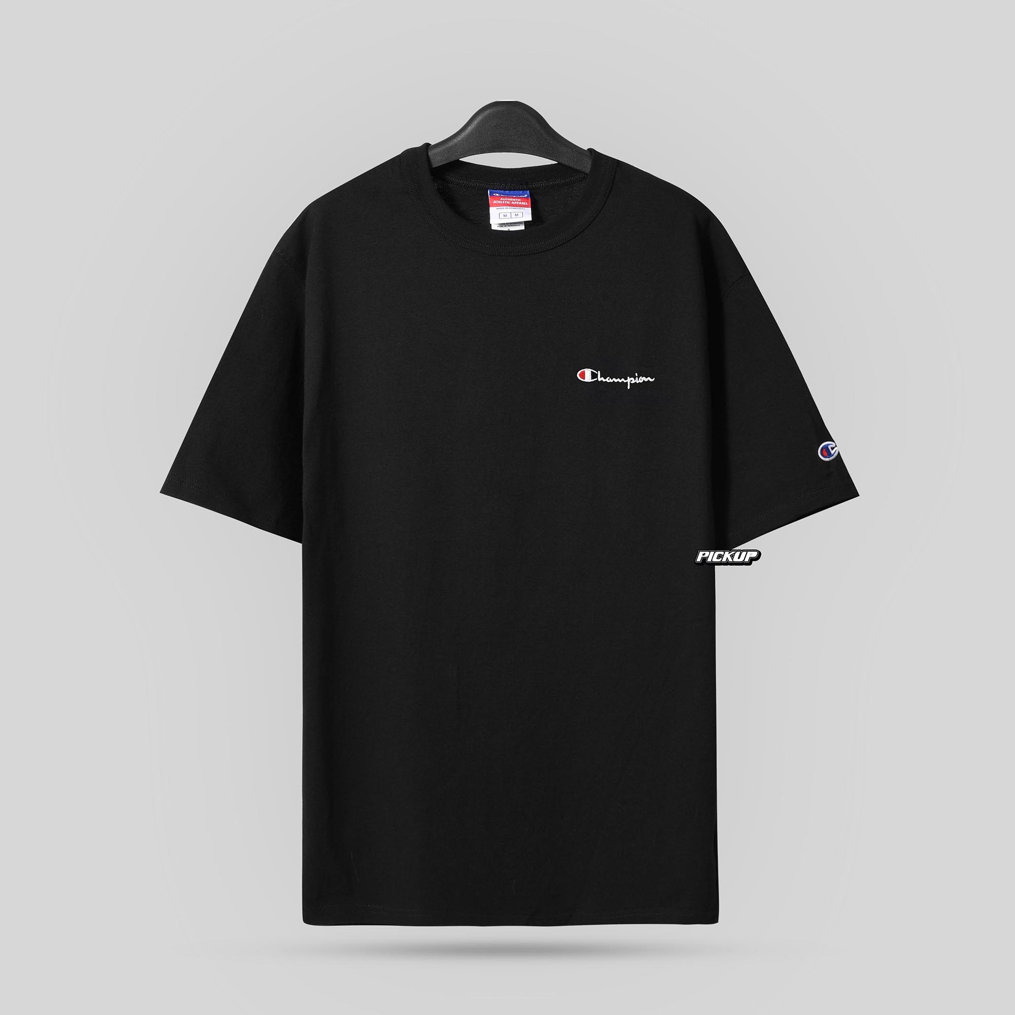 Champion Heritage Tshirt , Embroidered Logo - Black